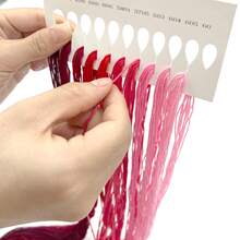 100 件渐变绣花线套装，10 种颜色 | 6 层工艺线 | 每股 47.2 英寸 | 适用于十字绣、缝纫、DIY | 高品质刺绣用品