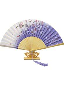 Antique Folding Fan, Bamboo Fan, Chinese Silk Fan, Chinese Role-Playing Fan, Dance Fan, Mask Fan, Handheld Bamboo Silk Folding Fan, Clothing Accessories, Dance Performance Props, Classic Ancient Chinese Pattern Folding Fan, Japanese Landscape Dance Performance Fan, Disco Fan, Charming And Elegant Retro Style Of China And Japan, Best Gift For Women