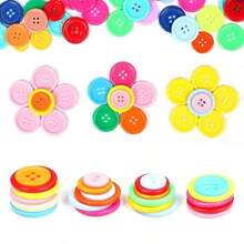 50g/100g/200g 彩色树脂纽扣，DIY 纽扣艺术、布艺艺术、珠宝制作材料 - 彩色 - 查看 9