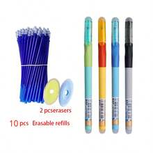 1 Bộ bút bi xóa được màu xanh Unisex + ruột bút, Bộ quà tặng giá cả phải chăng cho ngày tựu trường, Phù hợp cho học sinh nam/nữ, Viết, Ghi chú, Đánh dấu, Vẽ, Văn phòng phẩm, Đồ dùng học tập - Màu xanh lam - Xem 11