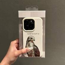 1 carcasă de telefon din material TPU cu model de vultur alb, compatibilă cu telefoanele Apple/