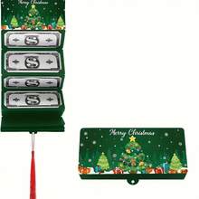 10/5/1pc Christmas Money Bags & Gift Card Holders - 10-Slot/Pack Santa Claus Holiday Design With Snowflakes, Trees & "Merry Christmas" Text - Red, Green, Blue Paper Gift Supplies For Cash, Cards - Perfect For Christmas, Birthdays, Thanksgiving, Christmas Gift Bags, Festive Design, Decorative Illustrations, Party Favors, Snowflake Pattern, Durable Material, Event Organizers - Multicolor - View 7