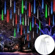 Christmas Meteor Shower Lights For Outdoor, Garden Lights, Snow Meteor Shower Lights LED Decorations For Trees, Yards, Gardens And Parties, Roof Decorations, Weddings, Ramadan, Christmas Tree Decoration Battery Powered (Without Battery) - Battery Box Meteor Shower Light String - View 11