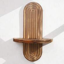 1件/2件几何造型壁挂式悬浮置物架，乡村风木质壁挂式收纳架，卧室厨房浴室壁挂式木质展示架，小型壁挂式农舍风格装饰，春季家居装饰，母亲节完美礼物，房间装饰，卧室装饰，墙面装饰 - 原木色 - 查看 17