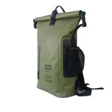 6,6 galones Mochila de alta calidad - Bolsa seca de gran capacidad para exteriores, adecuada para playas, senderismo, kayak y surf - Verde, amarillo, naranja, azul, negro opcional, equipo de aventura al aire libre | Mochila de estilo deportivo | Cierre de hebilla de - Verde militar - Ver 5