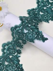 XDH1589 Carcass Embroidery Lace Trim Handmade DIY Wedding Curtain Tablecloth Material Wedding Stage Decor Fabric/Length: 91.44-914.4cm - White - View 10