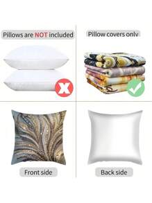 1件装现代花卉图案柔软毛绒枕套，带拉链封口 - 适用于家居、圣诞装饰、靠垫、农舍风格、房间装饰、卧室、节日、派对装饰（无刺绣，不含枕芯） - 多种尺寸