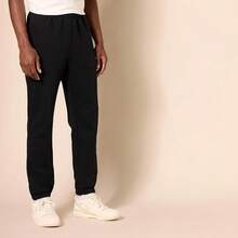 Pantalones deportivos de forro polar para hombre - Negro - Ver 4