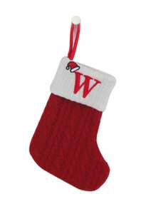 Capital Letter Christmas Stocking Decorations, Christmas Stockings, Double-Sided Fireplace Stockings, Party Decorations, New Year Party Favors, Personalized Initials Stockings, Family Holiday Christmas Party Decorations, Birthday, Christmas, Christmas Decorations, Christmas Tree Decorations, Baby Shower, Baby Supplies, Holiday Decorations, Baby Party Supplies. Party Props, Party Decorations