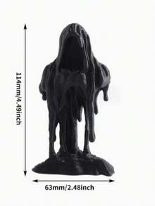 1pc Unique Melting Grim Reaper Statue - Gothic Art Plastic Sculpture, Suitable For Home And Office Decor, Multi-Functional Indoor/Outdoor Use, Great For Halloween And More Holidays, No Power Needed, Gothic Home Decor Halloween Decor Room Decor - Multicolor - View 4