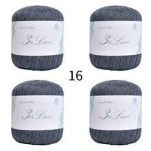 4 Pezzi/Confezione 50g N.3 Filo di Pizzo Multicolore, Lucido, Utilizzabile per Maglioni Lavorati a Mano, Sciarpe e Altri Articoli Decorativi