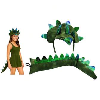 Erwachsenen Triceratops Kostüm Kopfbedeckung und Schwanz, Halloween Dekoration, Fotografie Posiermittel, Herren und Damen Halloween Weihnachten Cosplay