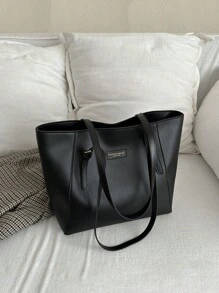 Large Capacity Bag For Women's Autumn And Winter Versatile 2024 New Simple Shoulder Bag, College Student Class Bag, Commuting Tote Bag , Old Money