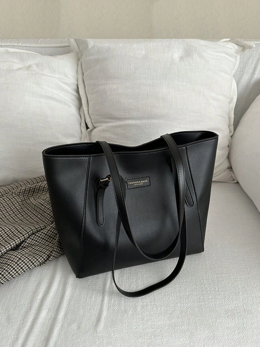 Large Capacity Bag For Women's Autumn And Winter Versatile 2024 New Simple Shoulder Bag, College Student Class Bag, Commuting Tote Bag , Old Money