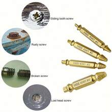 Bringing You Good Luck And Wealth, 1 Set/6 Damaged S Screw Extractor Kits With Box, HSS Screw Extractor, Manual Accessories - Golden - View 3