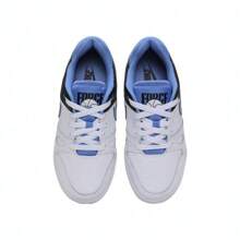 Nike Full Force Low Boy's Sneakers Genuine And Synthetic Leather Lightweight Cushioning Durable Traction Retro 1980s Style FV5929-102 - White/Black/Polar - View 6