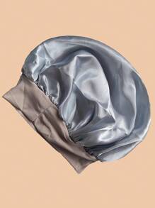 1 件装缎面宽条纹弹性头带护发帽女士