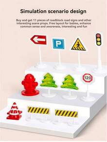 儿童益智趣味大型电动火车轨道车，电动高速火车模型带轨道，DIY拼图组装多种轨道形状，场景模拟防撞，男孩玩具礼物（配件颜色和款式随机） - 彩色 - 查看 9