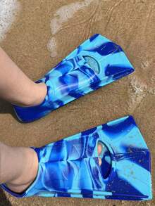 1 对，短款青少年脚蹼游泳脚蹼，游泳训练脚蹼，适合女孩、男孩、成人、男士和女士初学者
