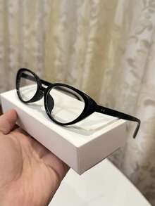 1副女士休闲复古猫眼红色小框素面眼镜，适合日常佩戴和街拍 - 多色 - 查看 12