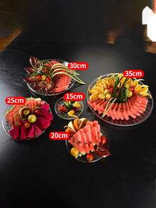 1/5 Stücke Acryl Prägung Kristall Obstplatte, kreative kleine zarte Haushalt Dessert Kuchen Snack Präsentationsplatte, Süßigkeitenschale, Kuchenteller, geeignet für den täglichen Gebrauch, geeignet für Snacks und Obst, vielseitig einsetzbar für Teegesellschaften und Dekorationen, geeignet für Cupcakes, Donuts, Obst, Küche, Weihnachtsgeschenk
