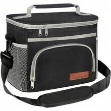 ExtraCharm Insulated Lunch Bag For Women/Men - Reusable Lunch Box For Office Picnic Hiking Beach - Leakproof Cooler Tote Bag Organizer With Adjustable Shoulder Strap For Adults - Blue