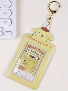 1个Hello Kitty、肉桂狗、酷洛米、美乐蒂、布丁狗和波恰可透明照片卡套带钥匙扣挂件，可爱卡通女孩礼品套装 - 彩色 - 查看 9