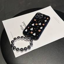 Set, 2-Piece Set, A Phone Case Printed With Exquisite Halloween Patterns + Lanyard, Suitable For Apple 11/12/13/14/15/16/16e /Pro /Plus/ProMax/MINI/ Suitable For Family, Friends, Children, Holiday Gifts, Birthday Gifts, Halloween Gifts, Christmas Gifts, Friends, Valentine's Day Love Gifts