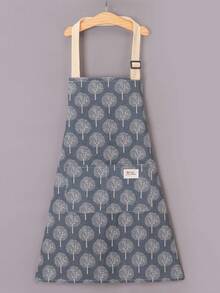 1pc Professional Linen Apron, Suitable For Restaurants, Cafes, Waiters, Home Kitchens, Etc. Universal Protective Apron - For Home And Commercial Kitchens, Fashionable And Elegant Design With Pockets. Exquisite Money Tree Plaid Pattern Showcases Quality Lifestyle. Durable And Sturdy Material. Adjustable Straps To Fit Different Body Types. Suitable For Home Cooking Or Professional Chefs To Showcase Graceful Aesthetics. - Multicolor - View 10
