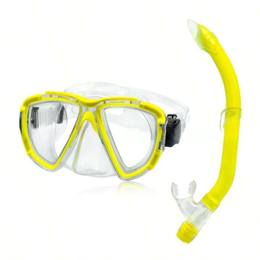 2 piezas Máscara de buceo antivaho aleatoria, Gafas de snorkel y buceo para adolescentes, Máscara de buceo impermeable de PC, Equipo de buceo subacuático
