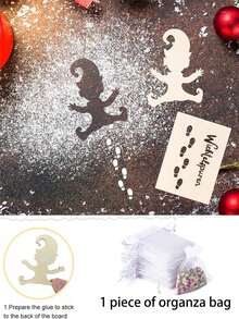 1 pezzo Stencil Gnomo Natalizio, Modello Gnomo Natalizio per Decorazioni Finestre, Gnomo Sciatore Sbattuto Sulla Finestra per Alta Velocità, Decorazioni Natalizie, Decorazioni Invernali per la Stanza, Decorazioni Natalizie per la Casa, Regali di Natale, Decorazioni Natalizie