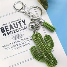 Ladies Desert Flower Cactus Keychain - Durable Bag Accessories - Handbags Backpacks Wallet Decoration - Fashion Keychain - 綠色 - 查看 9