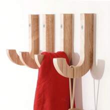 4 piezas Ganchos decorativos de pared de madera vintage, ganchos colgantes de alta resistencia para abrigos, sombreros, llaves, organizador sobre la puerta, ganchos para ropa, perchero de pared, ganchos adhesivos de pared, organizador de pared, juego de perchas, marco de fotos de pared