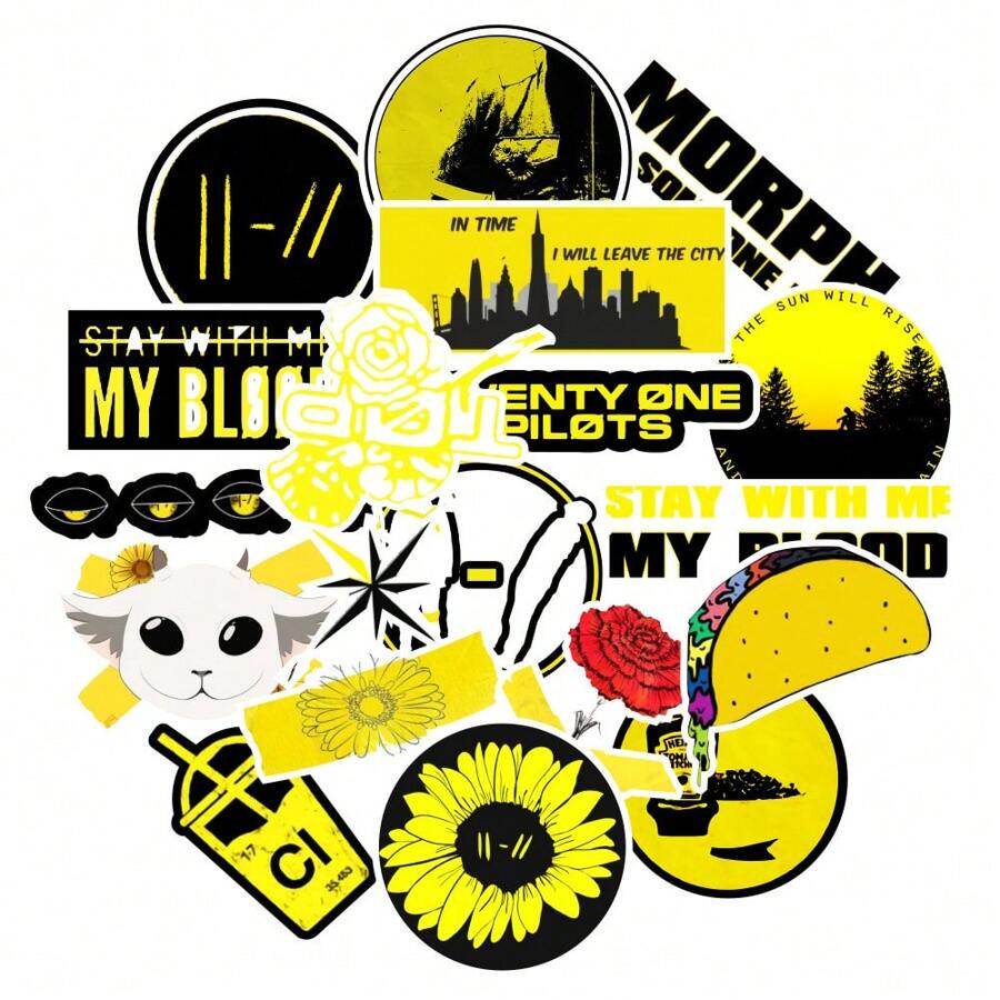 50 Pieces Of American Band Stickers For Luggage, Water Cups, Computer Stickers, Waterproof