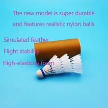 3pcs Glossy Plastic Badminton Shuttlecocks - Durable Nylon Material, Lightweight And Portable, Suitable For Training And Recreation, Team Sports Equipment, Enhancing Game Experience, Indoor And Outdoor Sports (White)