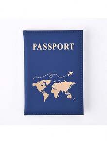 PU Map Passport Book, Passport Protection Case, Ticket Holder, Travel Document Storage Folder,PU Leather Passport Cover, Travel Wallet Case Organiser For Passport, Ticket, Boarding Pass, Business Card, Credit Card - Multicolor - View 7