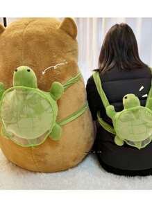 80厘米巨型水豚玩具大号水豚枕头仿真水豚动漫蓬松可爱动物柔软填充玩偶圣诞玩具礼物圣诞装饰 - 彩色 - 查看 4