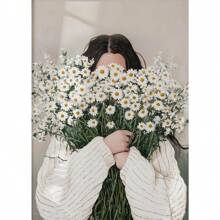 1 buc Pictură de artă portret Copertă Serie Temă Canvas Imprimare Modă Pop Artă de perete Postere Culori Mural Studio Decor Acasă Fără cadru