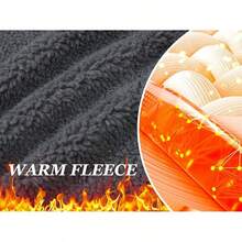 KEFITEVD Men's Corduroy Jacket Sherpa Lined Fleece Trucker Jackets Cotton Turn-Down Collar Jacket Warm Winter Coat