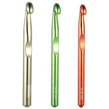 1/3pcs Large Crochet Hook, 15mm 12mm 10mm Aluminum Crochet Big Huge Crochet Hooks For Chunky Yarn Crochet Needles Big Standard Size Crochet Hooks