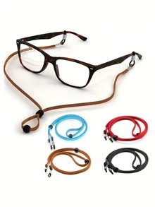 1pc Men's Suede Eyeglass Strap, Adjustable Anti-Slip Eyeglasses Cord, Eyewear Lanyard - A - View 9