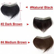 100% Human Hair Toupee For Men, PU Material Hairline Topper, Suitable For Receding Hairline, Natural Hairline Replacement System - Multicolor - View 8