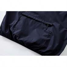 Men's Lightweight Waterproof Packable Windbreaker Running CoatChristmas IA2R - Navy - View 11