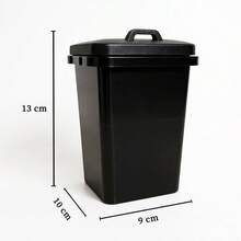 ORIZZONTE Mini Desk Trash Cans – Set Of 3 Colorful Containers With Lids – Creative Design For Home/Office – Organization Gift Idea – 100% Made In Italy, Shipping From Italy - Orange - View 5