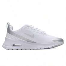 Nike Air Max Nuaxis 女式运动鞋 Cusal Campus 鞋休闲软底系带低帮皮革运动舒适防滑户外运动鞋 HF1233-101 - 白色/純鉑金/金屬色 - 查看 2