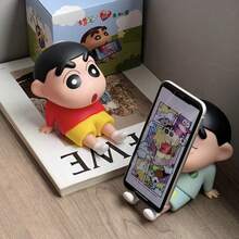 Crayon Shin-Chan Cute Pajamas Shin-Chan Phone Holder - Collectible Decor, Durable PP Material, Desktop Accessory And DIY Gift Supplies, Fun Toy For Children - Multicolor - View 2
