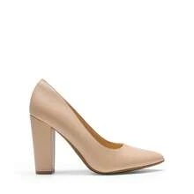 Damen Pumps mit spitzer Zehenpartie, hohem Blockabsatz, geschlossene Zehenpartie, Schlupfschuhe, Damenpumps, Hochzeit, Party, Arbeit, bequemes Kleid, elegante Schuhe - Aprikosenfarben - Übersicht 5