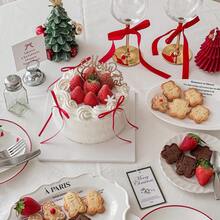 12pcs Vintage Velvet Christmas Bow Wall Decor, Cute Bow Decorations, Bow Garland, Suitable For Birthday, Bridal Shower, Gender Reveal Party, Christmas Tree Decor, Country Crafts And Gifts, Classic Polyester Ribbon Bows For Christmas, Valentine's Day, Wedding, Birthday, Holiday, Home And Wedding Decor, Christmas Decor, Room Decor - Red - View 3