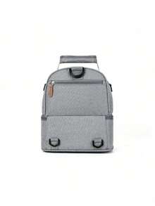 一件代发女款新款灰色时尚双层婴儿奶瓶包保温包适合日常出行双肩单肩手提换尿布包多功能保鲜储奶冰袋 - 灰色 - 查看 7