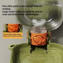 iDestry 460ml Futter-Napf mit großer Kapazität, integrierter Futter- und Wassernäpf für Haustiere, praktisch für Outdoor, Snacknapf für Katzen und Hunde, einfach zu tragen und zu reinigen